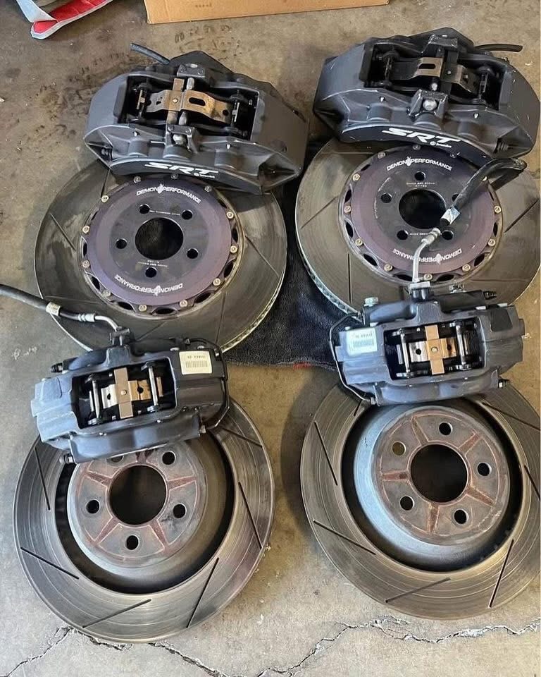 Calipers and rotors off a Hellcat.